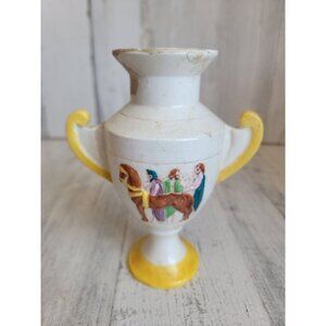 Vintage AS IS Roman vase horse religious decor